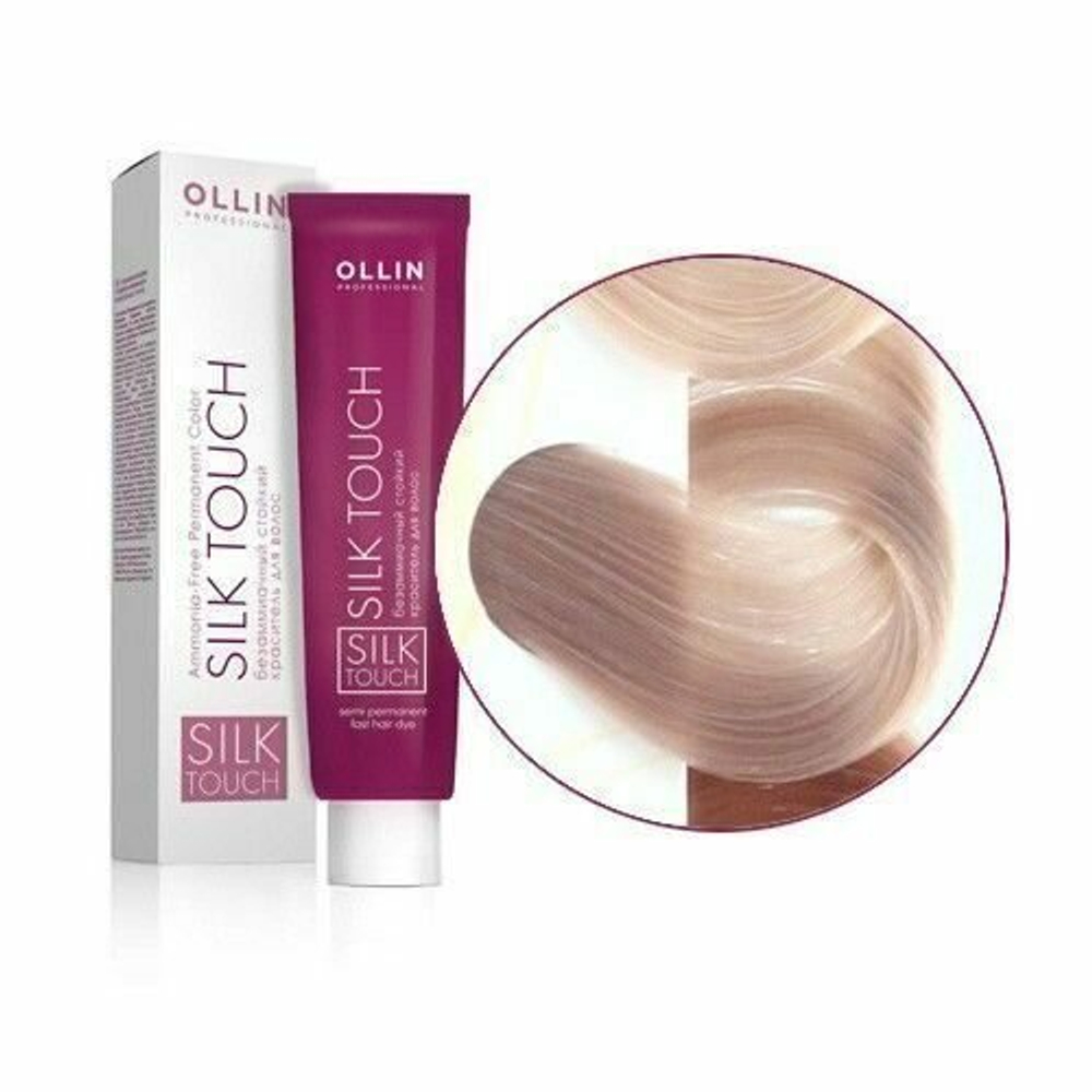 OLLIN SILK TOUCH 10/31 светлый блондин золотисто-пепельный 60мл Безаммиачный стойкий краситель для в