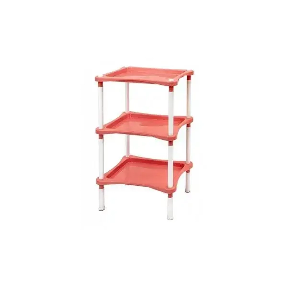 Этажерка с полками Krita 3-х секц (коралл)