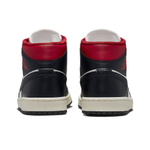 Кроссовки Air Jordan 1 Mid Black Sail Gym Red