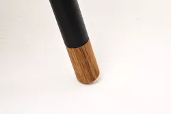 "Верона" журнальный столик из HPL 70х50, H40, каркас черный муар, цвет столешницы "серый гранит"