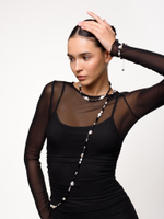 Сотуар "Chess queen" с черным агатом Silver