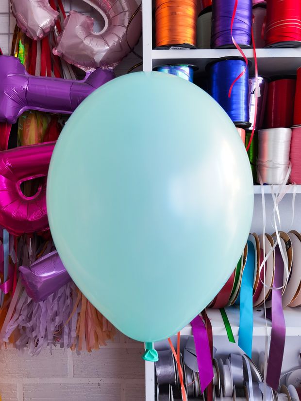 B Шар пастель 12'' / 30 см №26 Экстра Light Green бирюзовый мятный макарун (БГ-17)