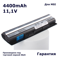 Аккумулятор iBatt 4400mAh, для FX620 GE60 0NC-009 GP70 2PE-013 CX70 2OD-001 2OC-201RU MS-1482 CX61 0OC FX420 2PL-467X 2QD GE70 2PC-282 Series Megabook GE700