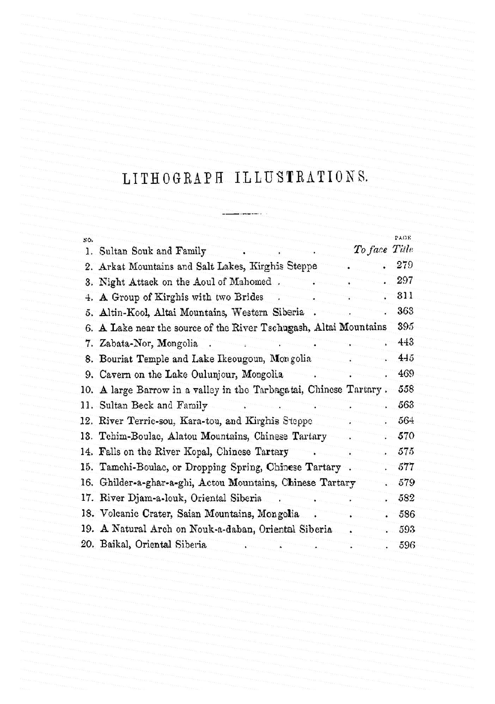 Oriental and Western Siberia. A Narrative of Seven Years' Explorations and Adventures in Siberia, Mongolia the Kirghis Steppes, Chinese Tartary, and Part of Central Asia | Thomas Witlam Atkinson