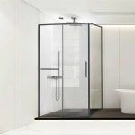 Душевой уголок Vincea Slim Soft VSR-1SS9014CLGM 140x90 стекло прозрачное/профиль вороненая сталь