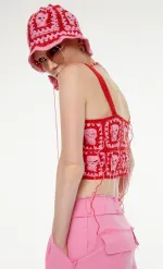 Панама Kraizy Stripes красная