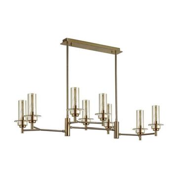 6554/8C CLASSI LN25 28 бронза/коньячный/металл/стекло Люстра потолочная E14 8*40W 220V MADONNA