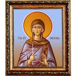 Синклитикия Александрийская преподобная. Икона на холсте.
