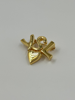 Брошь с сердечком YSL
