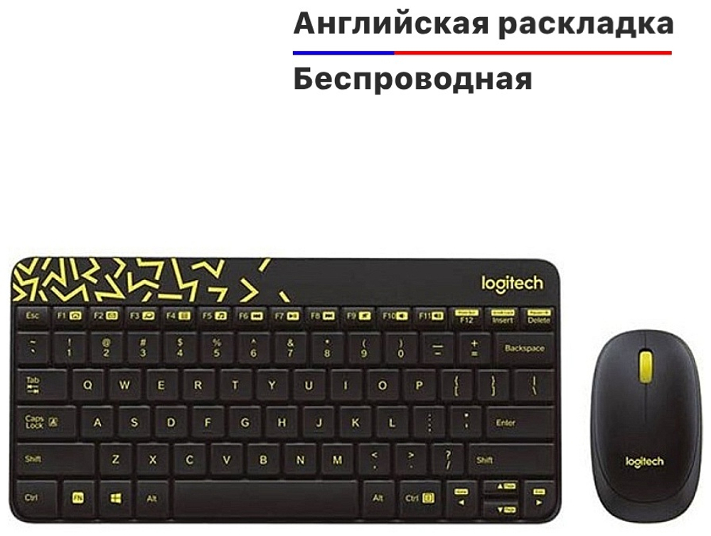 Клавиатура Logitech MK240 Nano 920-008213 черный + мышь