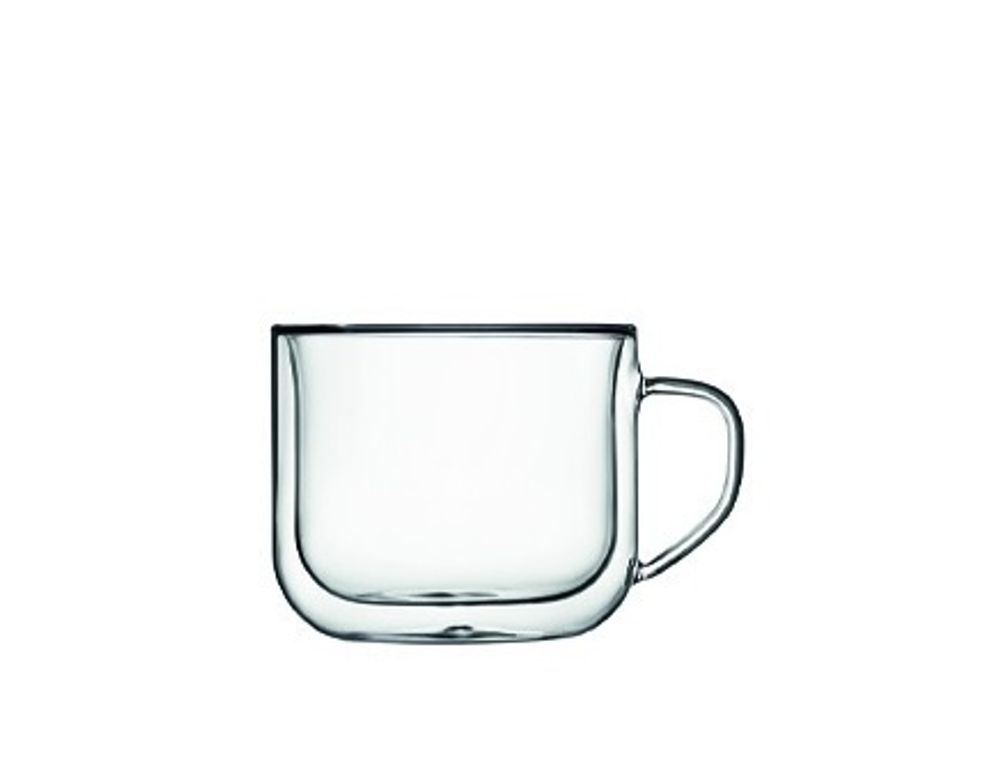 Чашка с ручкой, с двойными стенками, 380 мл, d 12,4 см h 8,3 см, Thermic Glass