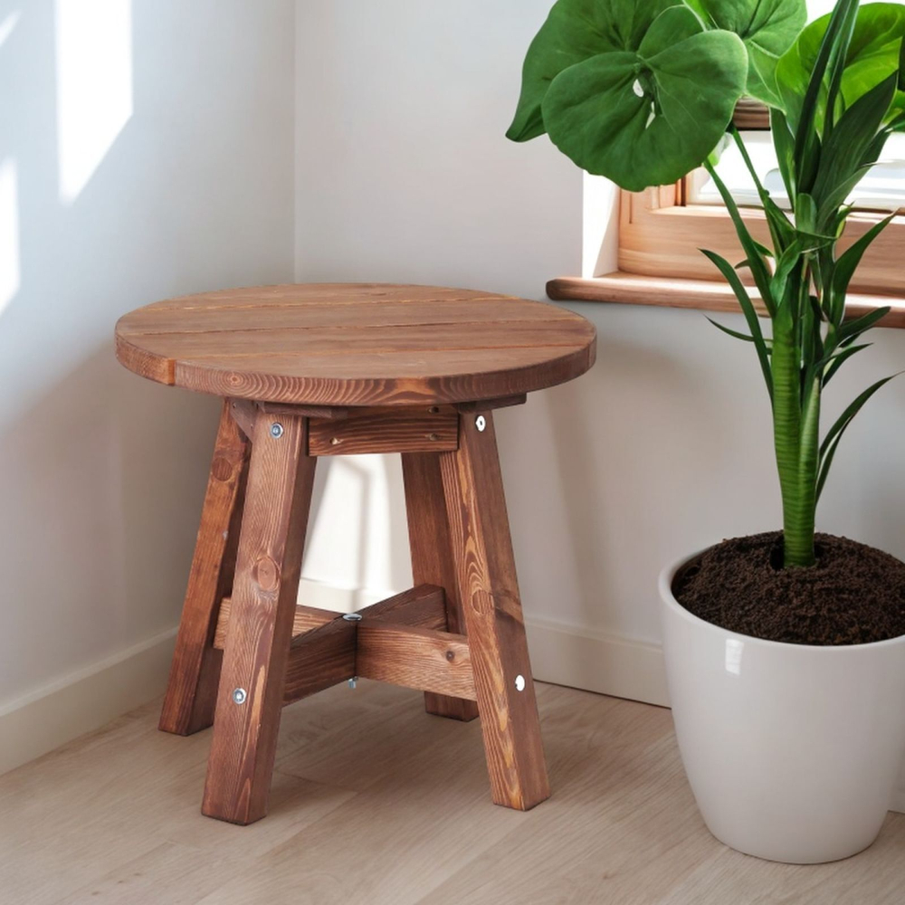 Столик деревянный 60 см Осло для дома и улицы, венге