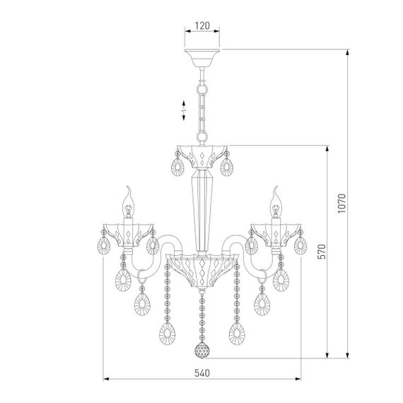 Подвесная люстра Bogates Lecce 309/5 Strotskis