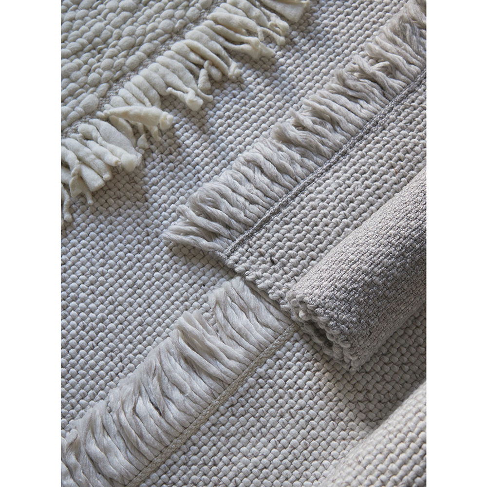 Ковер из переработанного пластика бежевого цвета из коллекции ethnic, 70х160 см