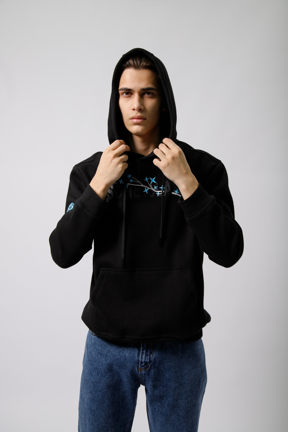 Худи STONE ISLAND (черн/начёс) ART:5649