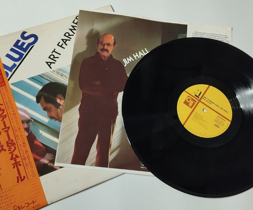 Винтажная виниловая пластинка LP Art Farmer Jim Hall Big Blues (Japan 1981) (Obi)