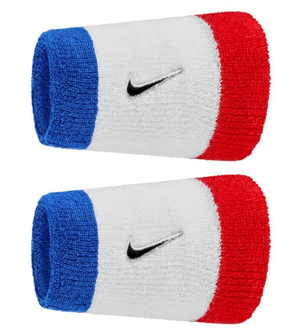 Теннисные напульсники Nike Swoosh Double-Wide 2P - game royal/university red/black
