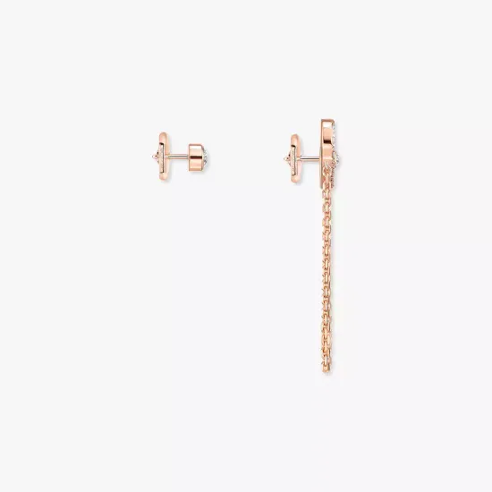 Серьги Messika Move Uno chain and stud earrings