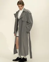 Серый тренч 