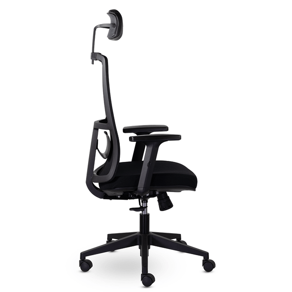 Кресло UTFC Оптима М-901 с подголовником черный пластик (черный)