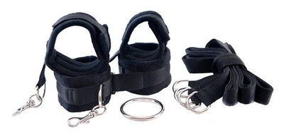 Сцепка рук и ног с фиксирующими ремнями (Цвет: черный)