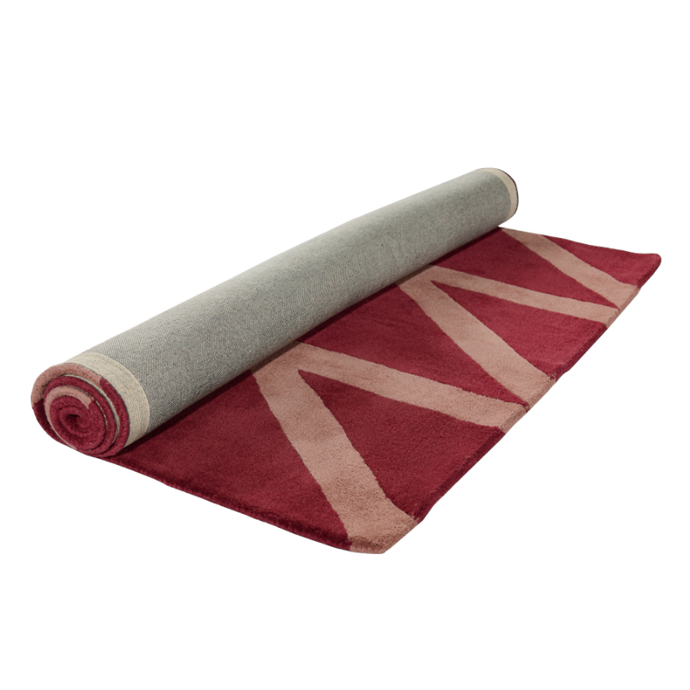 Ковер шерстяной ручной работы geometric dance бордового цвета, 200х280 см