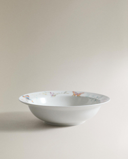 Zara Home тарелка из фарфора, цвет бежевый, 18 см