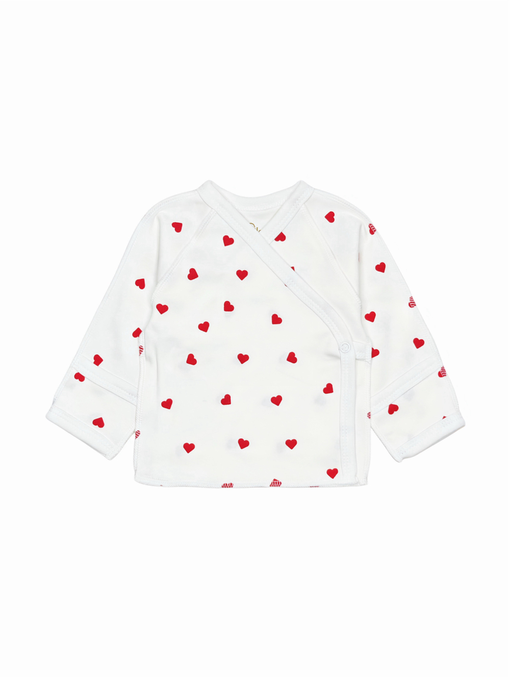 Распашонка-кимоно Сердечки red (56,62)