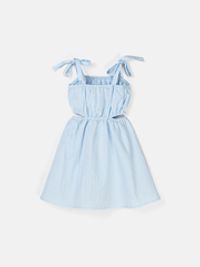 Платье хлопковое с разрезами "Небесная лазурь" 7+