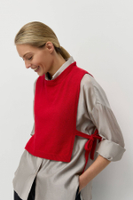 Манишка из смесового кашемира с завязками