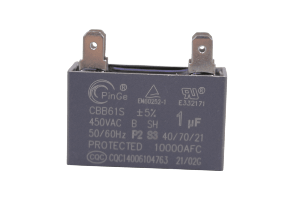 Конденсатор электродвигателя CBB61S 1uF/450V мобильного кондиционера Electrolux EACM-12 MQ/N3