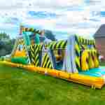 Коммерческая надувная полоса препятствий «Радиация», 18×3×4 м