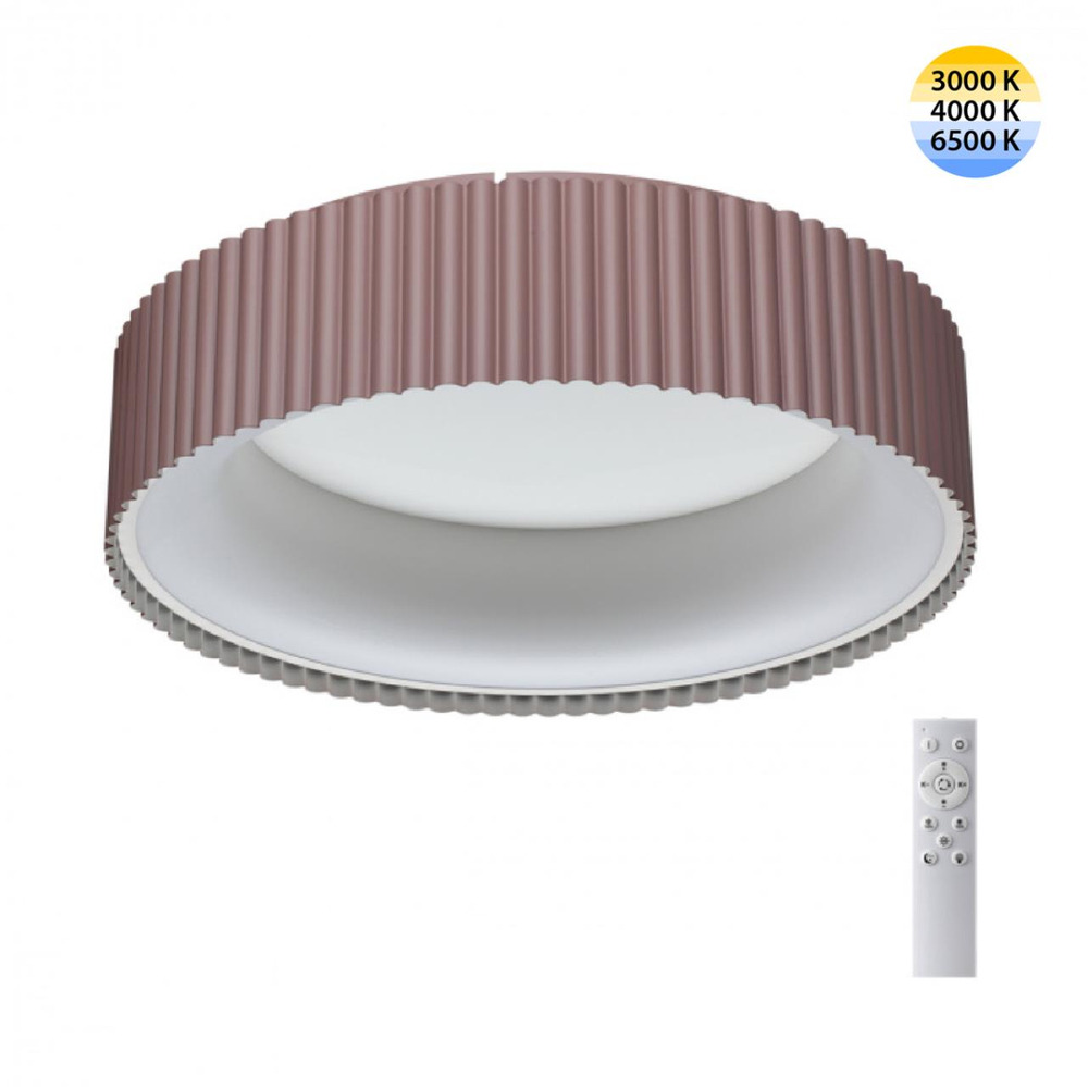 7714/56L AVRA LED SN 574 Светильник металл/акрил/белый/мокко LED 56Вт 3000-6500К D460 IP20 пульт ДУ SHARMEL