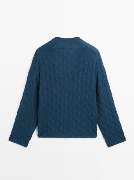 Massimo Dutti Свитер крупной вязки, синий