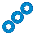 Комплект из трех голубых эрекционных колец 3-Pack Ribbed Rider Cock Ring Set (Цвет: голубой)