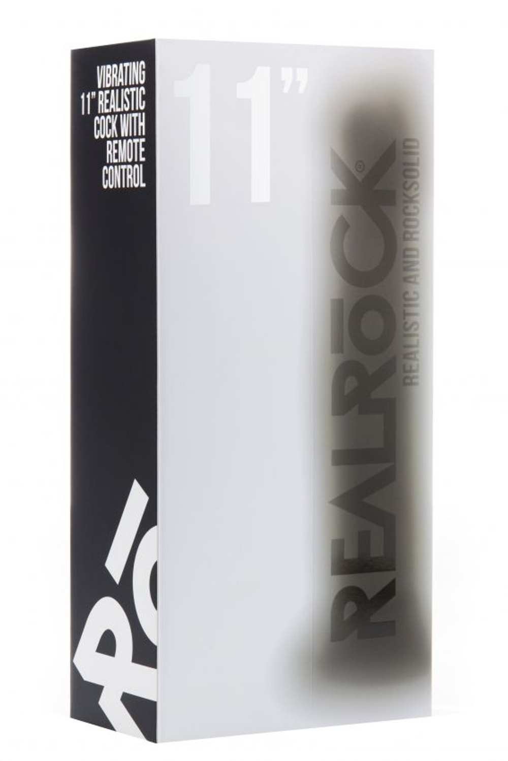 Чёрный вибратор-реалистик Vibrating Realistic Cock 11 - 27,5 см. (Цвет: черный)