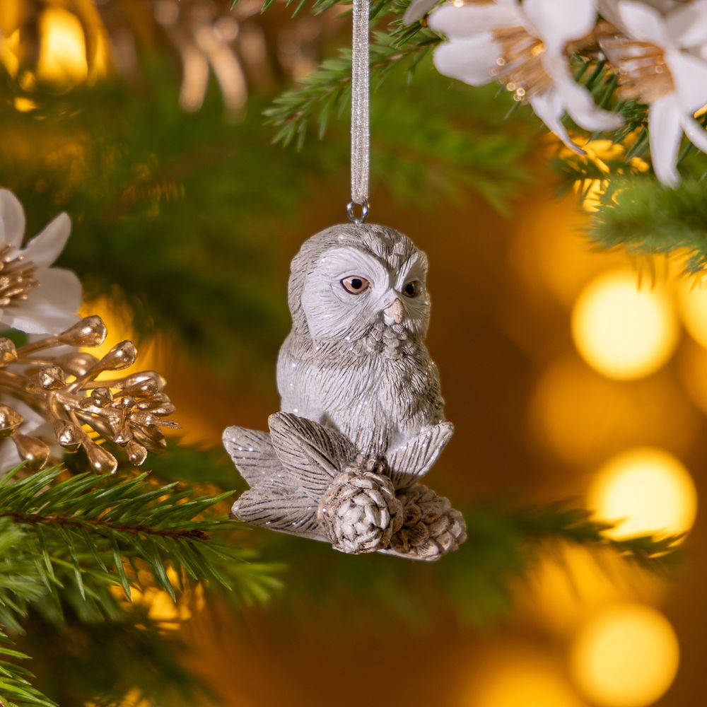 ЕЛОЧНОЕ УКРАШЕНИЕ "СОВУШКА" 5,5Х4,5Х6,5 СМ