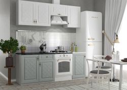 Модульный кухонный гарнитур «Гранд» 2100мм (Пепел/Белый)
