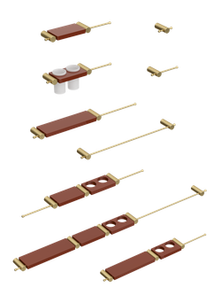 Набор STWORKI Стокгольм S36388GMC трансформер, матовое золото, полки кофейные