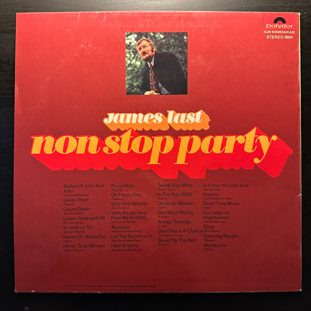 James Last ‎– Non Stop Party (Германия 1969г.)