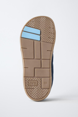 ZARA КОЖАНЫЕ КРОССОВКИ BAREFOOT, СИНИЙ