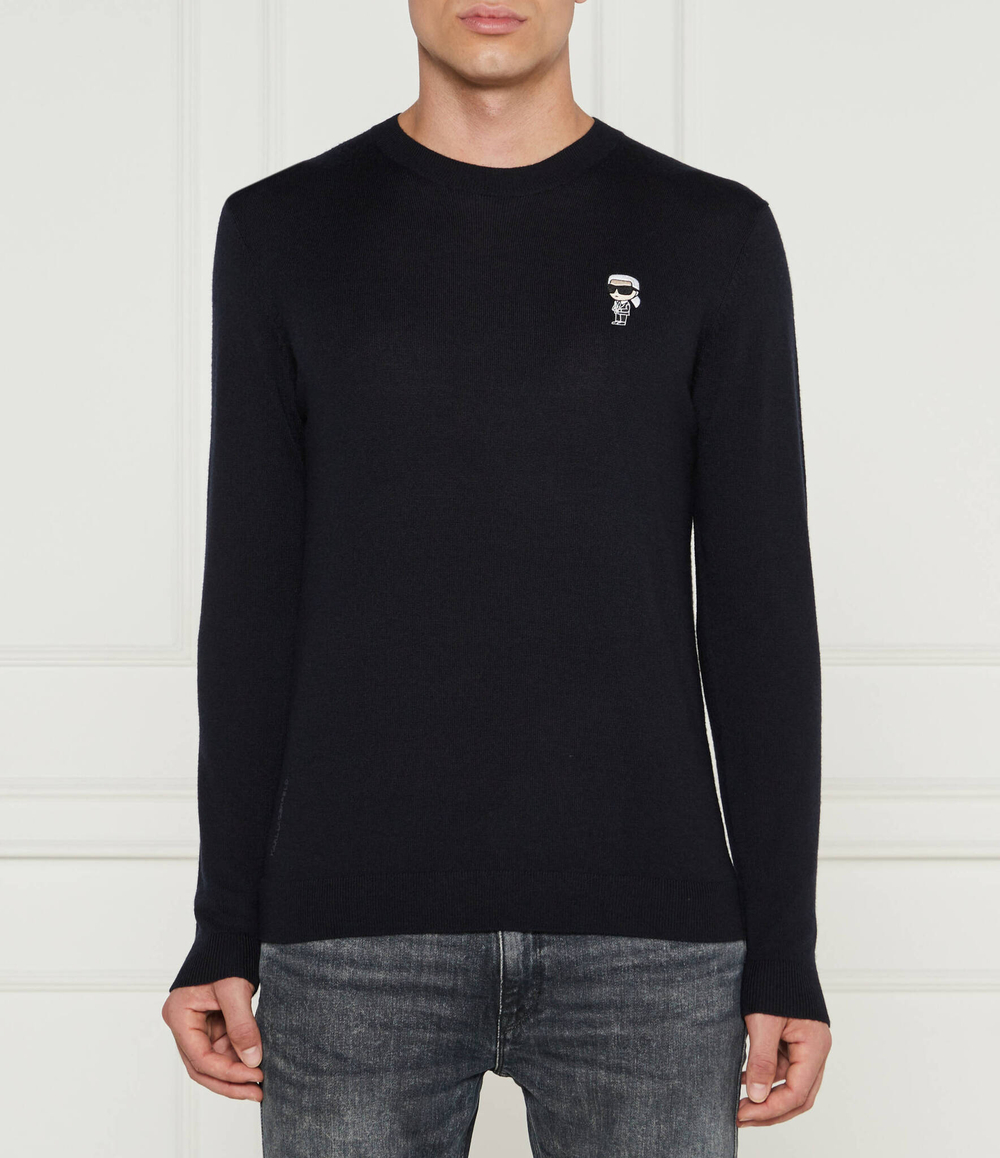 Хлопковый свитер Karl Lagerfeld - темно-синий(655013 544399)