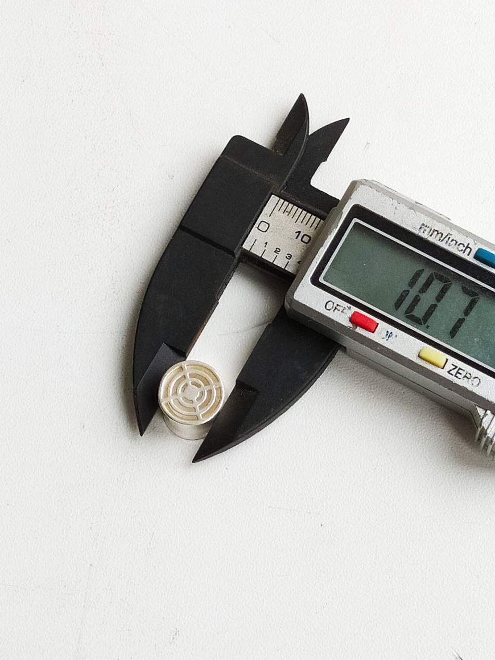 Плага для уха серебряная "Мишень", D 10,6мм