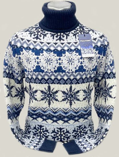 Pulltonic из шерсти и кашемира "Зимний орнамент" Размеры (50-54)