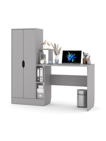 Стол ЛАВОРО-6 /1500*1400*603/ правый вулканический серый / вулканический серый