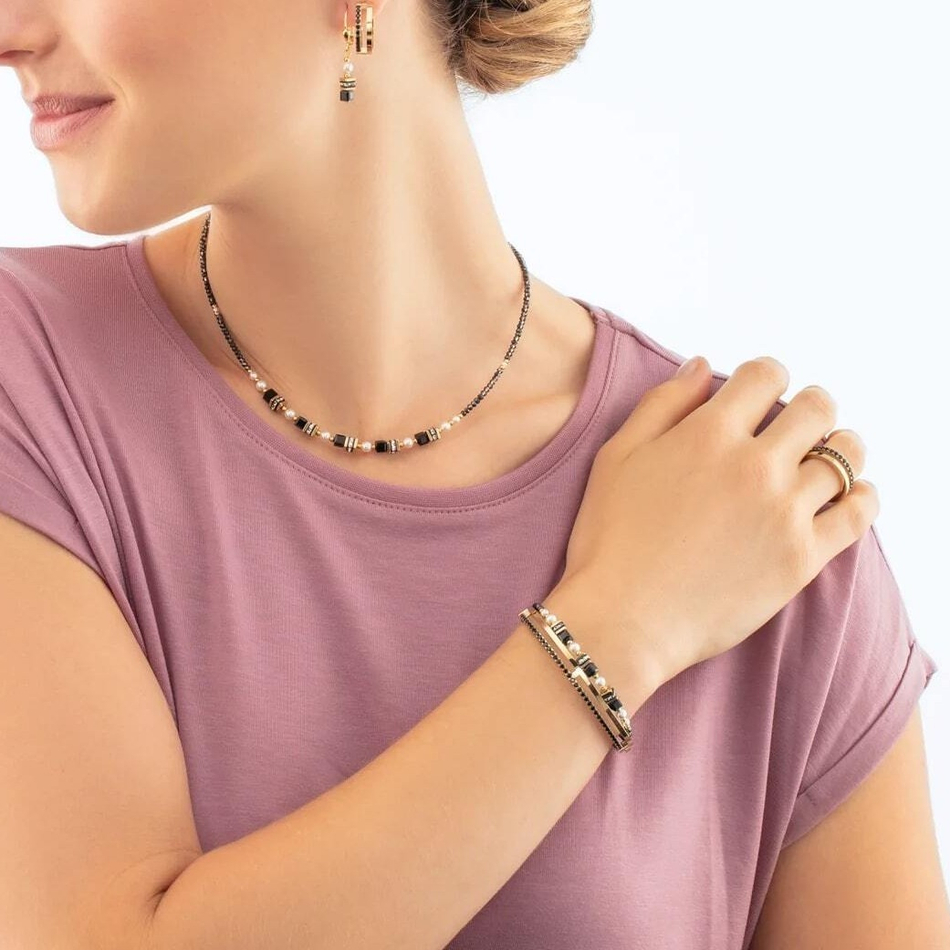 Браслет Coeur de Lion Black-Gold 0136/32-1316 19