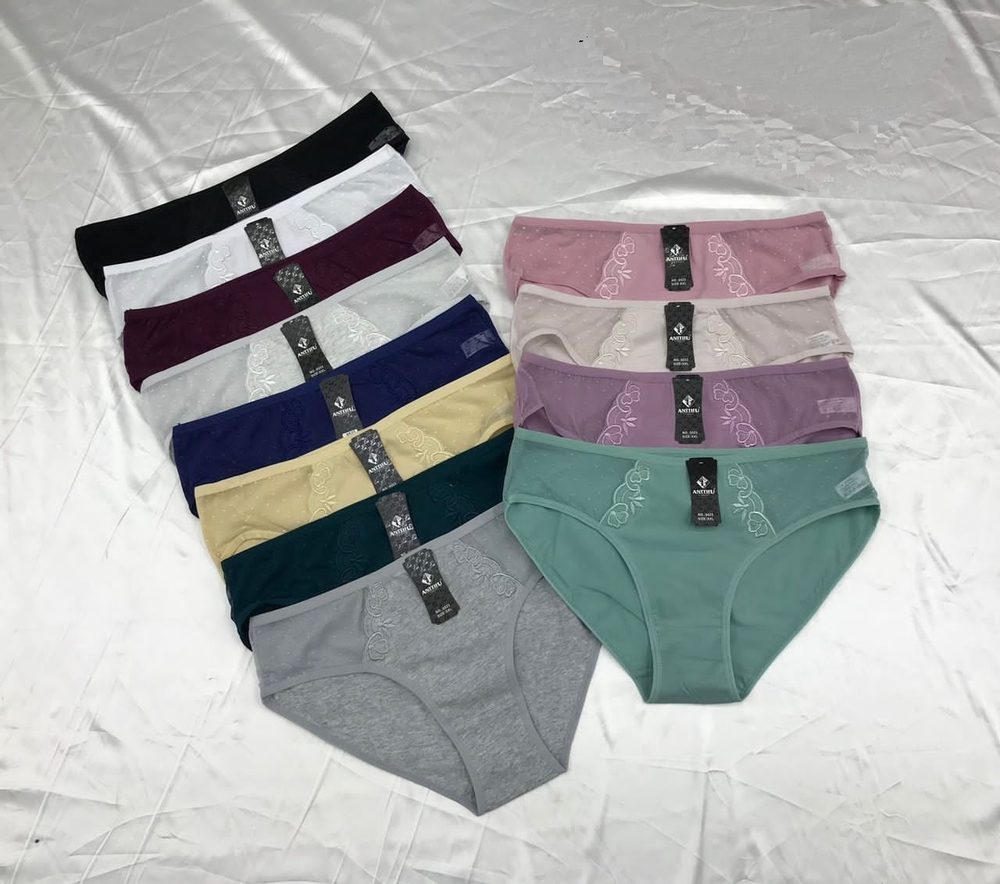 Трусы х/б,бок сетка,низ.посадка(46-52) 9523