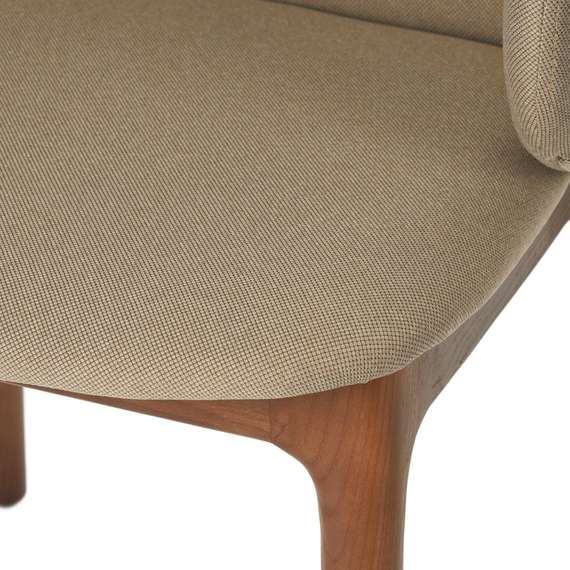 Стул Lando, орех с коричневой обивкой