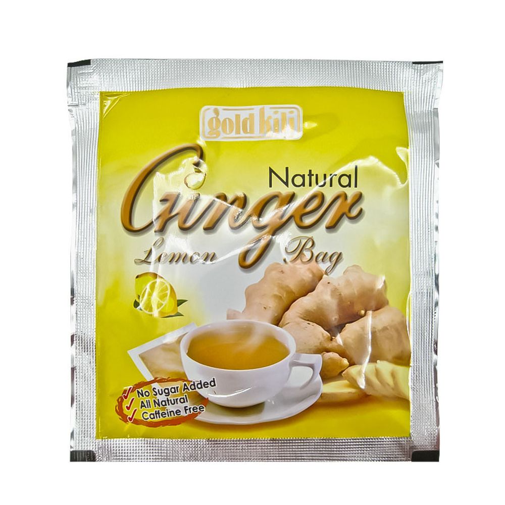 Чайный напиток Gold kili Ginger lemon имбирь натуральный с лимоном в пакетике 4 г