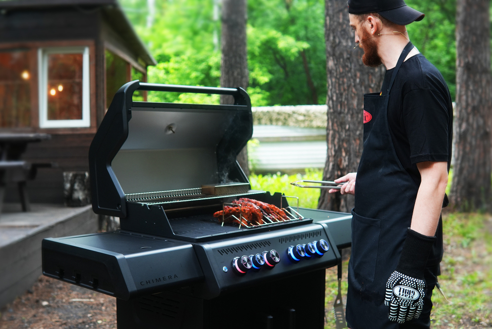 Газовый гриль 4+2 горелки